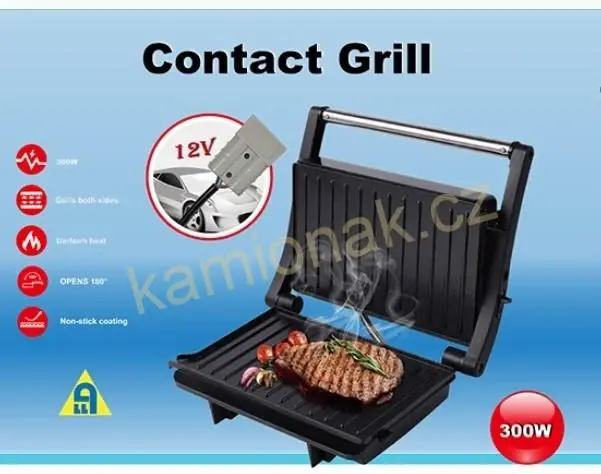 Gril kontaktní 12V/300W