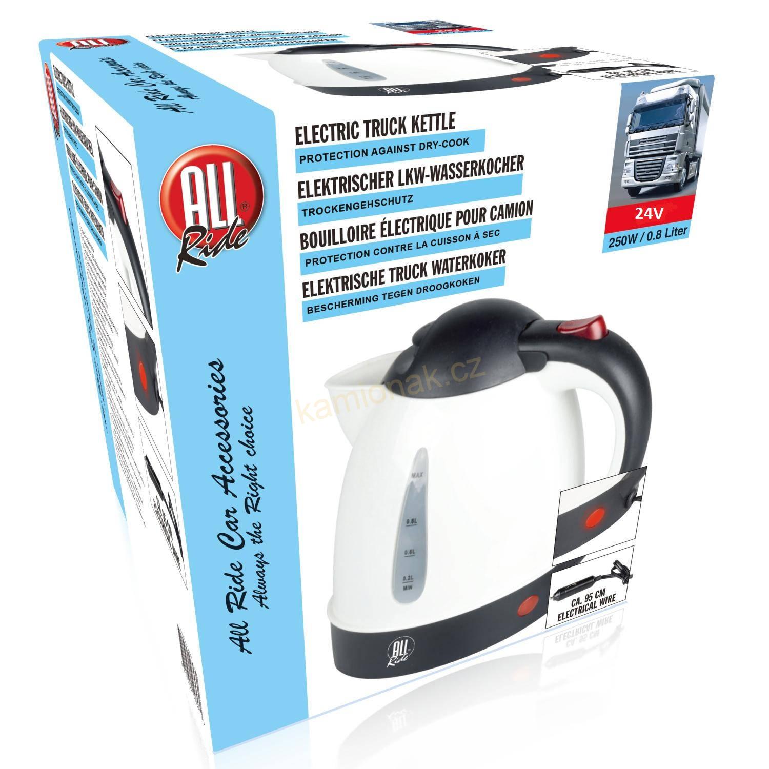 Varná konvice kulatá 24V/250 W, 0,8L