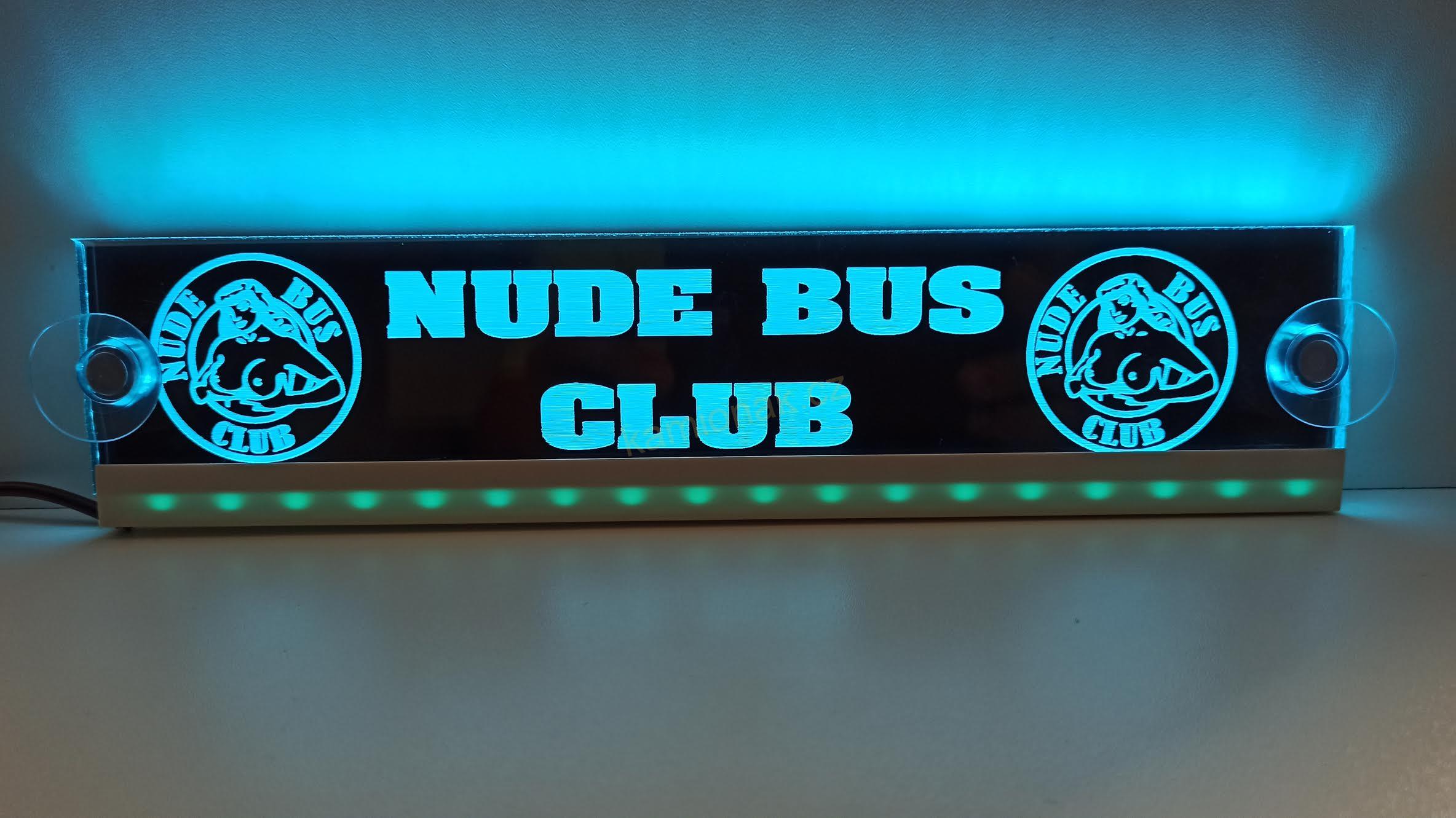 Cedulka LED/RGB - NUDE BUS CLUB