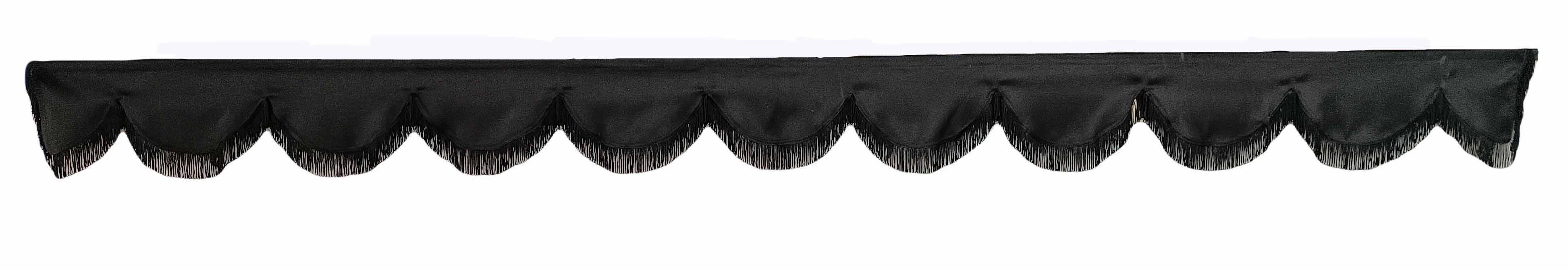 Skládané závěsy+ bordura ČERNÉ