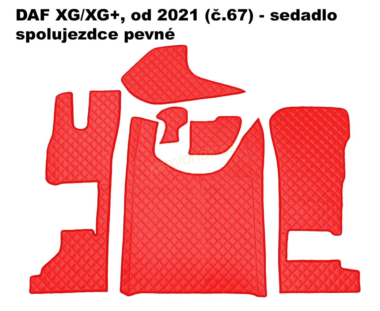 KONFIGURÁTOR koberce (č.67) - DAF XG/XG+, od 2021 - sedadla RŮZNÁ