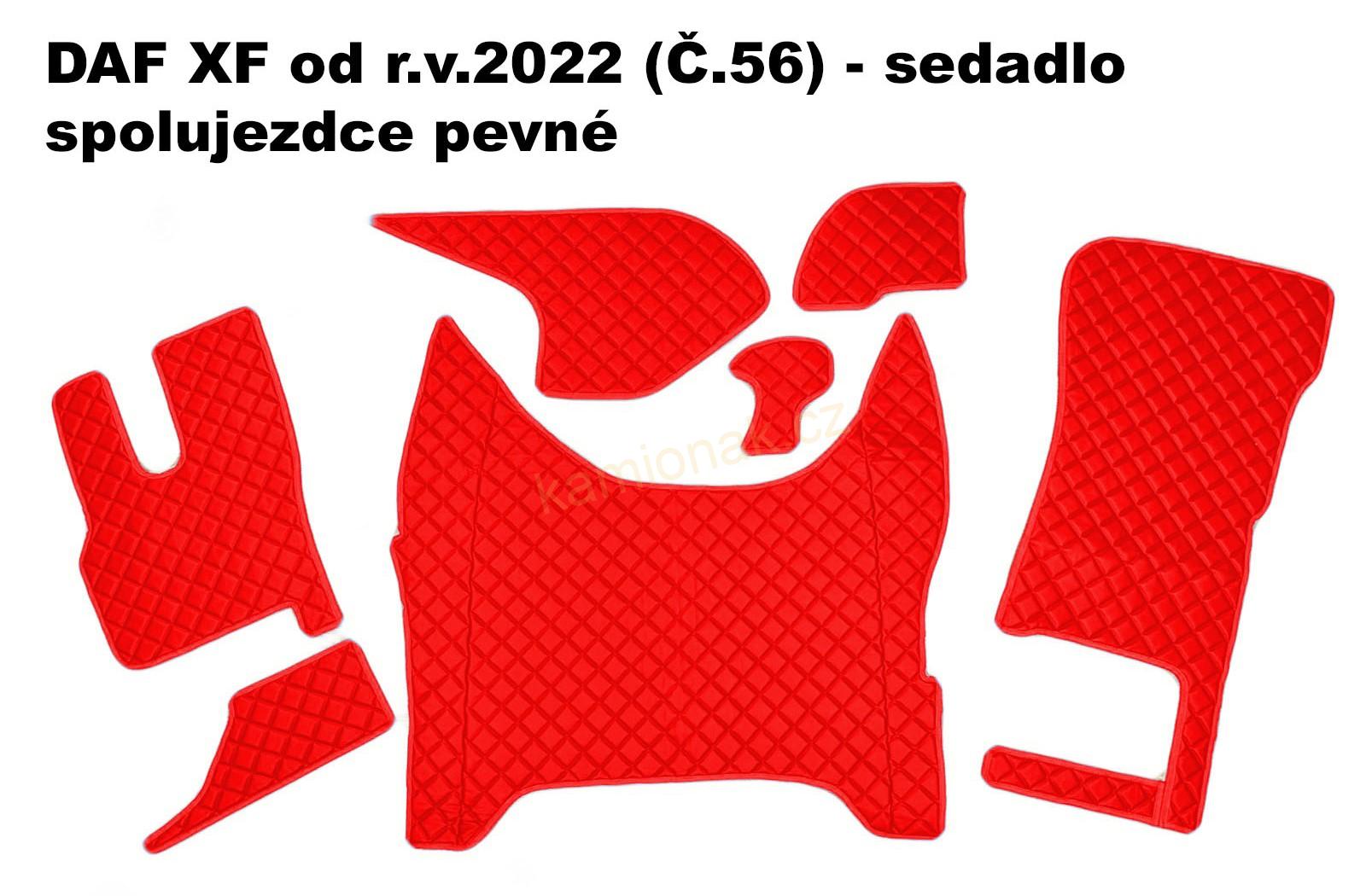 KONFIGURÁTOR koberce (Č.56) - DAF XF od r.v.2022 - sedadla RŮZNÁ