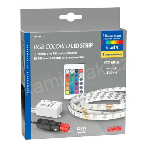 Světelný pásek RGB - 12/24V 200 cm