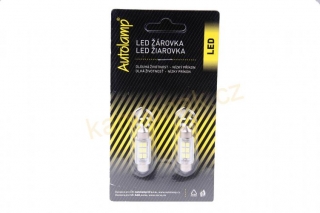 2ks žárovky LED 24V 5W SV 10x36mm 6xLED čirá