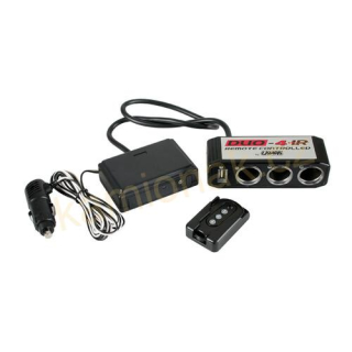 Roztrojka 24V + USB s dálkovým ovladáním