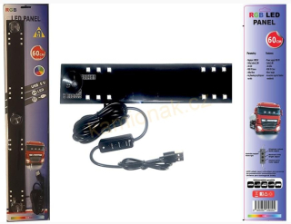 Světelný pásek dvoj. 24LED - 60cm/RGB