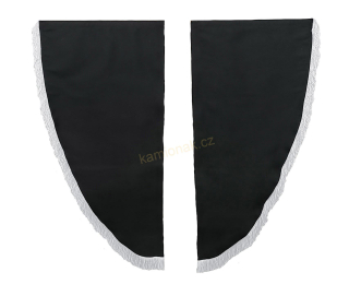 Záclonky boční - ČERNÉ/BÍLÉ PROVÁZKY