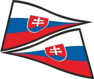 Samolepka vlajka SK trojúhelník 12cm