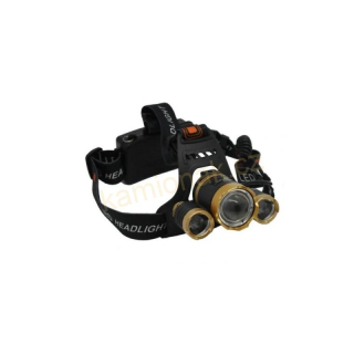 Svítilna čelovka 3 x LED T6 CREE