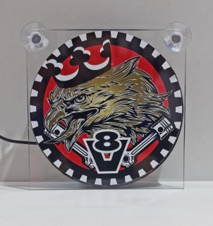 Svítící LED box USB - EGLE KING - červený