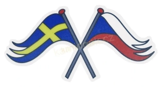Samolepka vlajky ČESKO/ŠVÉDSKO