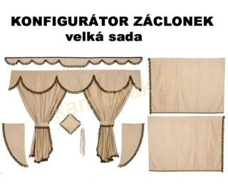 KONFIGURÁTOR ZÁCLONEK - velká sada 11ks