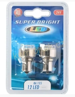 Žárovka 24V S25-15S-12 LED - studená bílá