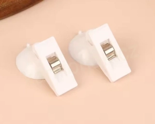 2ks plastový klip 3,5cm - bílý