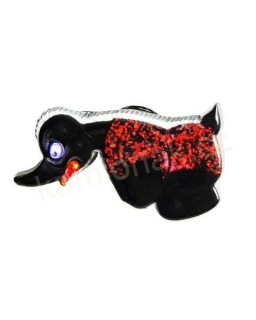 Odznak KAČER - červená plyš