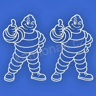 Samolepka 2x MICHELIN - bílý