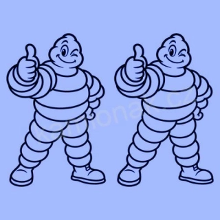 Samolepka 2x MICHELIN - černý