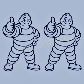 Samolepka 2x MICHELIN - černý
