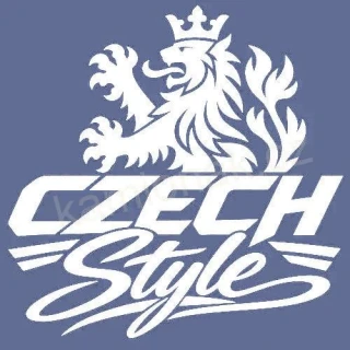 Samolepka CZECH STYLE - bílá